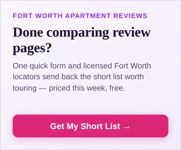 Get a free Fort Worth apartment short list